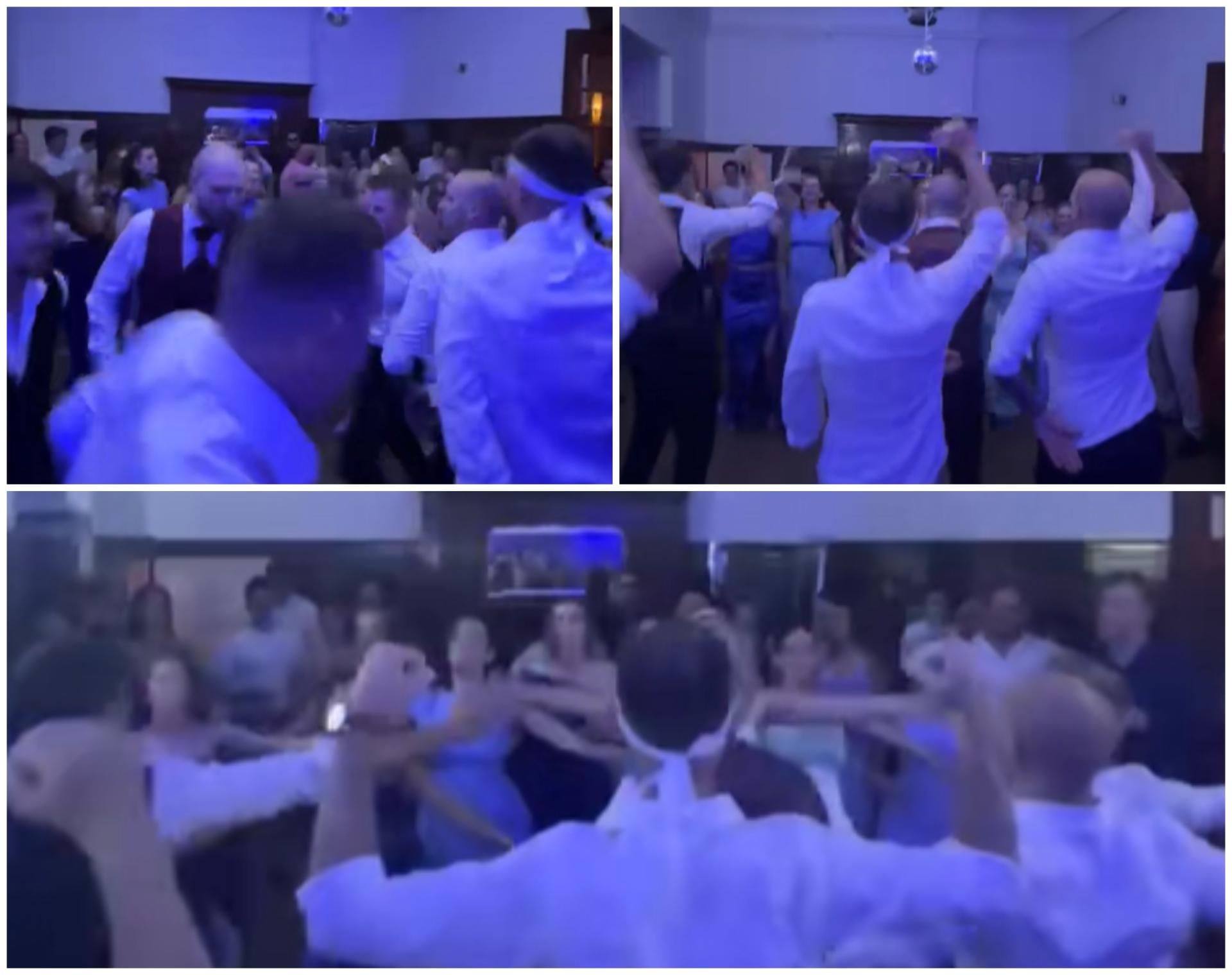 Ovo je genijalno, pogledajte kako cijela dvorana pjeva pjesmu ovog Dalmatinca. Ovakav pir se ne pamti...