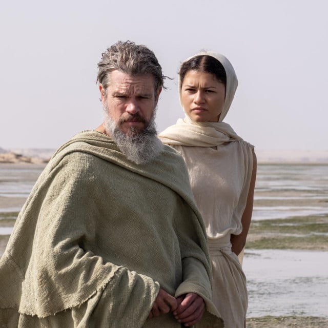 <p>Matt Damon (Odisej) i Zendaya (božica Atena)</p>