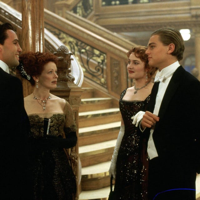 <p>Film &rdquo;Titanic&rdquo;:&nbsp;Billy Zane, Frances Fisher, Leonardo Di Caprio i&nbsp;Kate Winslet&nbsp;</p>
