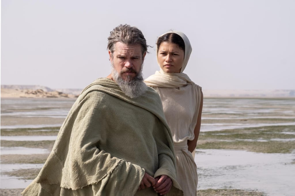<p>Matt Damon (Odisej) i Zendaya (božica Atena)</p>