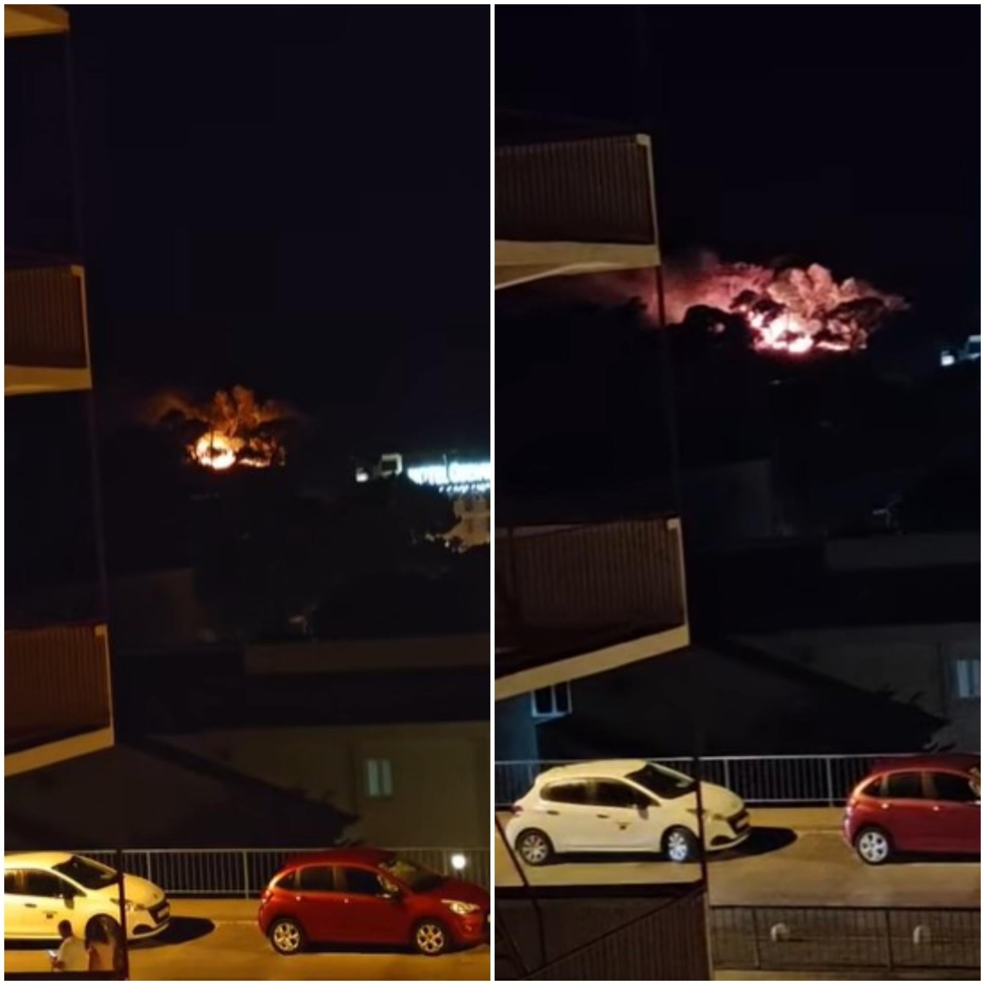 VIDEO Udar groma izazvao požar u šumi Osejava u Makarskoj. Vatrogasci su na terenu