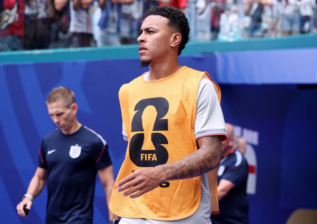 <p>MIAMI GARDENS, FLORIDA - JULY 18: Morgan Rogers #17 of England walks out for the warm up before the FIFA World Cup 2026 Bronze Final between France and England at Miami Stadium on July 18, 2026 in Miami Gardens, Florida. Buda Mendes/Getty Images/AFP (Photo by Buda Mendes/GETTY IMAGES NORTH AMERICA/Getty Images via AFP)</p>