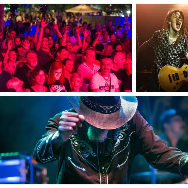 <p>Publika na Thrill Blues Festivalu (gore lijevo),&nbsp; Taj Farrant (gore desno) i&nbsp;Robert Finley (dolje)</p>