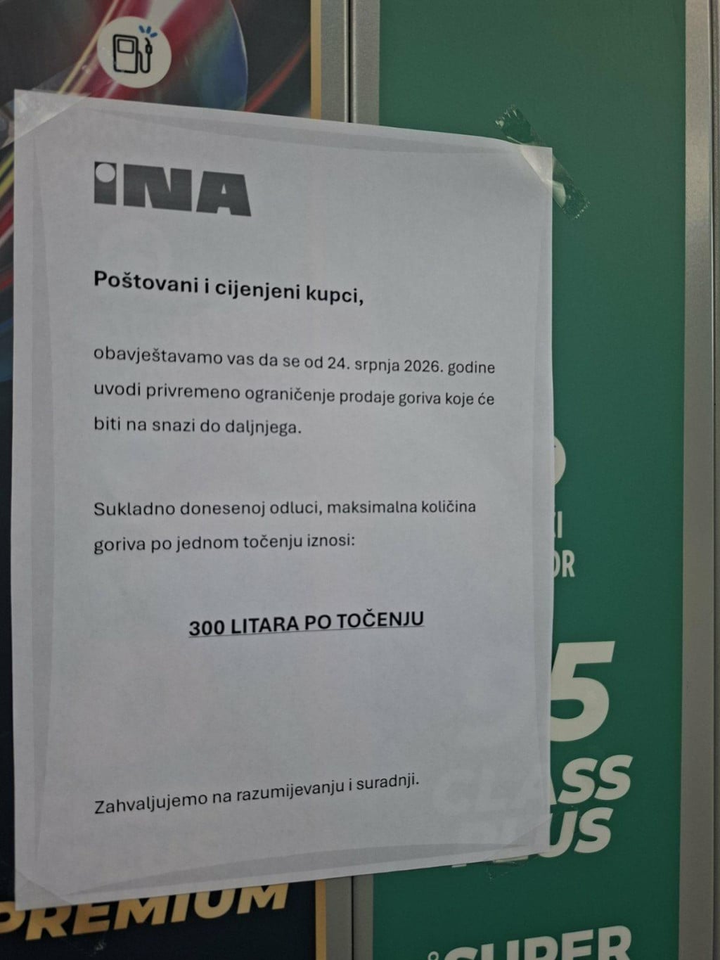 <p>Poruka na INI &lsquo;Pod dubom&lsquo;</p>