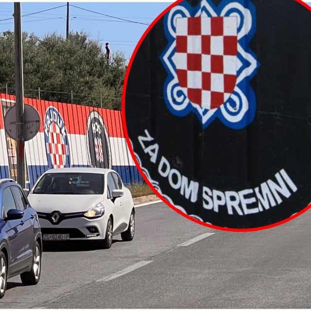 <p>&lsquo;Za dom spremni&lsquo; pozdravlje sve turiste na izlazu iz Splita...&nbsp;</p>