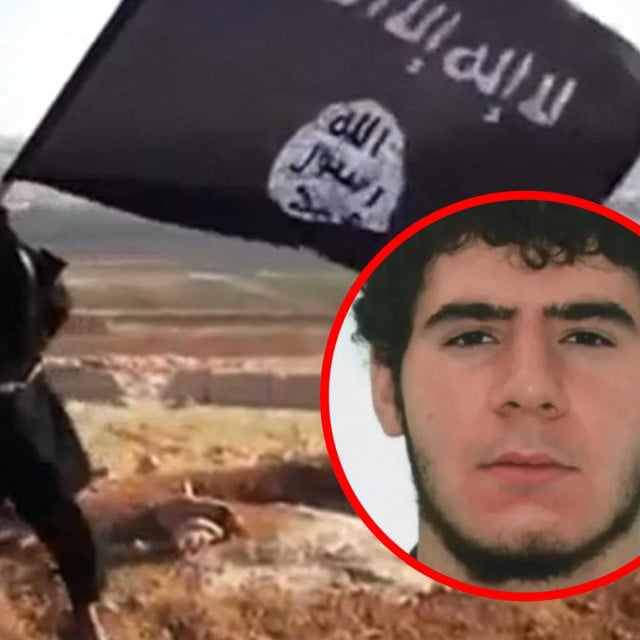 <p>Abdul Ballout i u pozadini zastava &lsquo;Islamske države&lsquo; s kojom je bio opčinjen...&nbsp;</p>