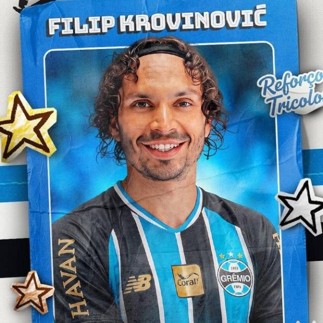 <p>Filip Krovinović predstavljen u Gremiju</p>