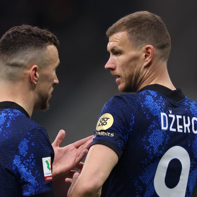 <p>Peri&scaron;ić i Džeko iz vremena kad su zajedno igrali za Inter</p>