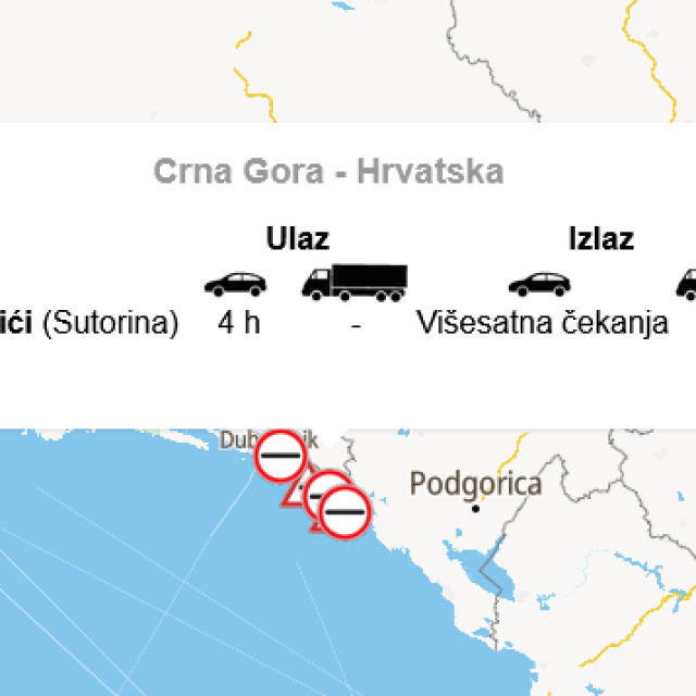 <p>Stanje u nedjelju posliejpodne na granici</p>