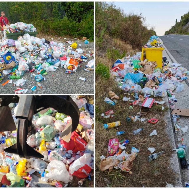 <p>Nakupine smeća odbačene uz Jadransku magistralu</p>