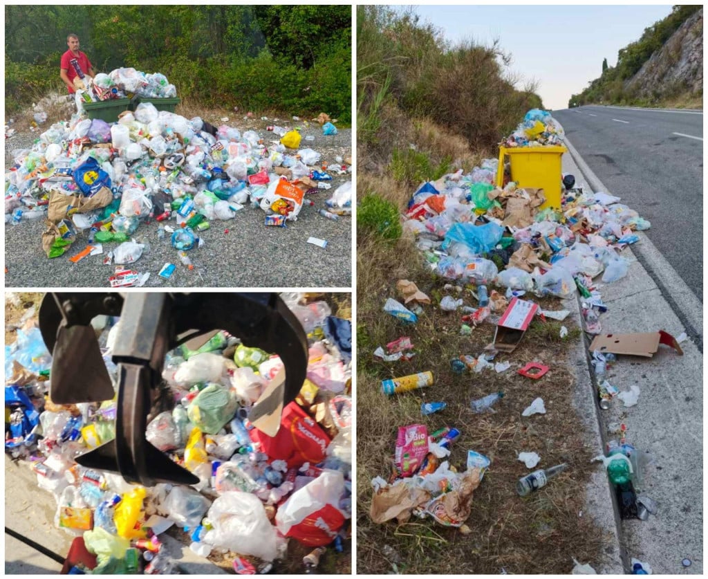 <p>Nakupine smeća odbačene uz Jadransku magistralu</p>
