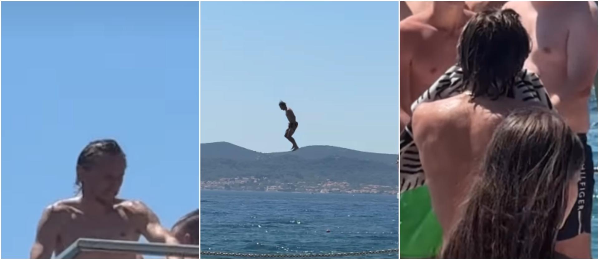 VIDEO Kapetan u sasvim bezbrižnom izdanju! Modrićev skok u more pokorio društvene mreže: To je čovjek iz naroda...