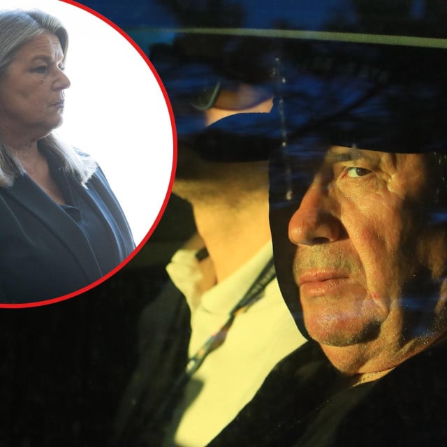 <p>Željko Kerum nakon uhićenja; Natalija Petković, zamjenica ravnatelja USKOK-a</p>