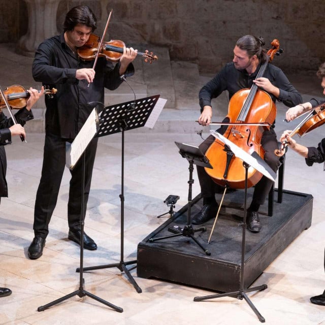 <p>Marin Maras (violina), Matej Mijalić (violina), Vid Veljak (violončelo) i Marko Genero (viola)</p>