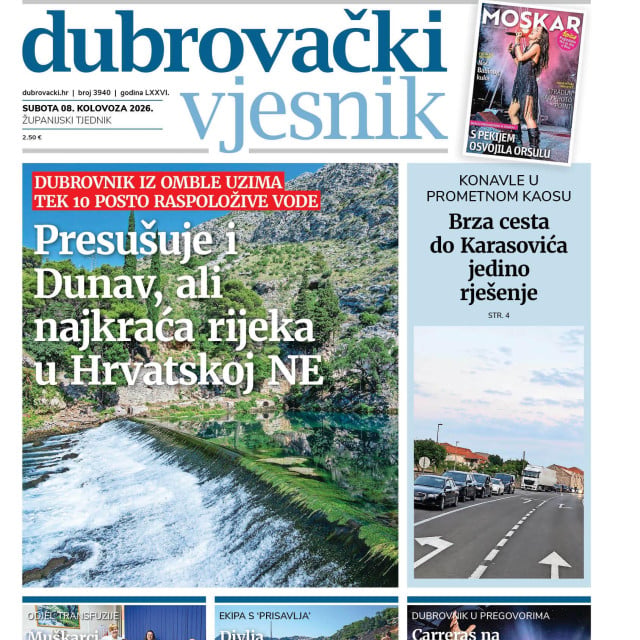 <p>Naslovnica novog broja Dubrovačkog vjesnika</p>