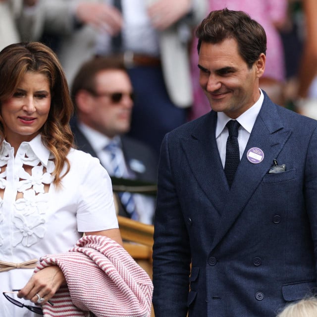 <p>Roger Federer i njegova supruga Mirka</p>