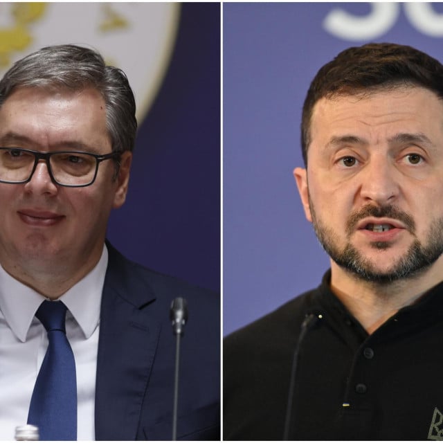 <p>Aleksandar Vučić, Volodimir Zelenski</p>