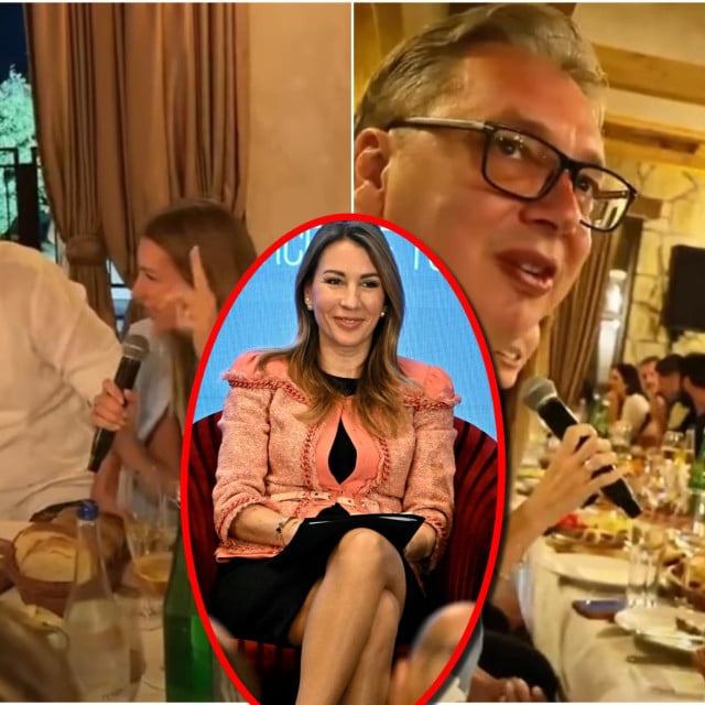 <p>Vučićevo slavlje i ministrica rudarstva Dubravka Đedović</p>