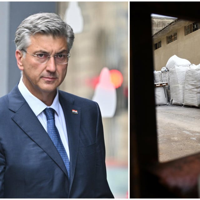 <p>Andrej Plenković; detalj iz skladi&scaron;ta u Gospiću</p>