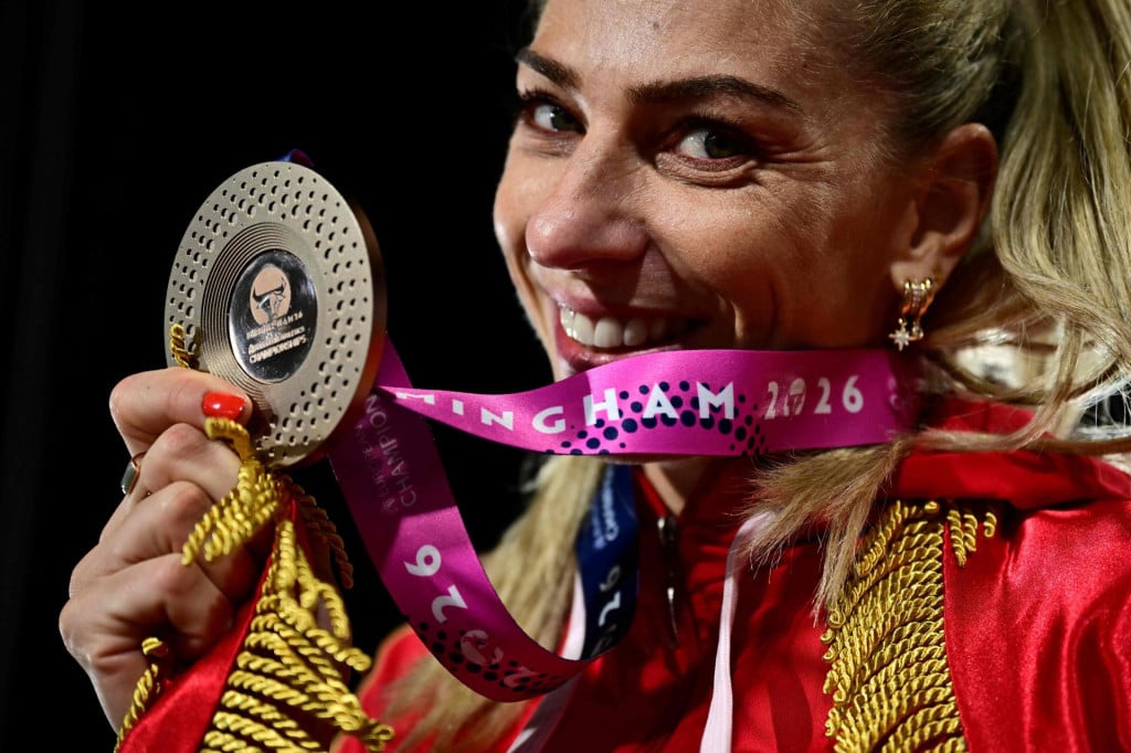 <p>Marija Vuković slavi broncu na EP&nbsp;</p>