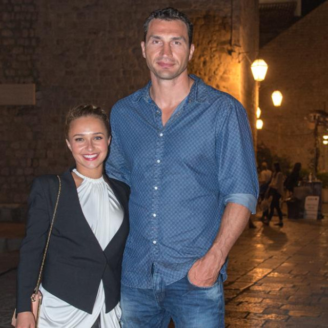 <p>Hayden Panettiere i Vladimir Kličko u Dubrovniku 2013. godine</p>