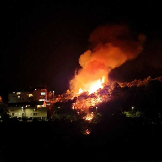 <p>Zastra&scaron;ujuće scene noćnog požara nedaleko zgrada na Gorici sv. Vlaha 14. kolovoza ove godine</p>