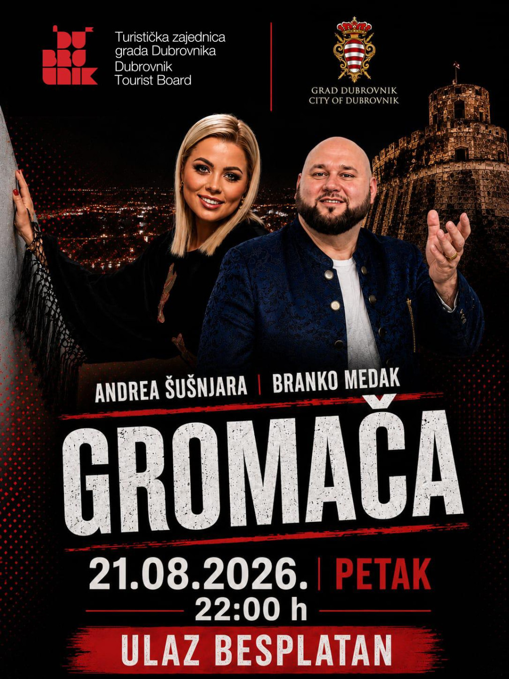 <p>Andrea &Scaron;u&scaron;njara i Branko Medak nastupaju na Gromači</p>
