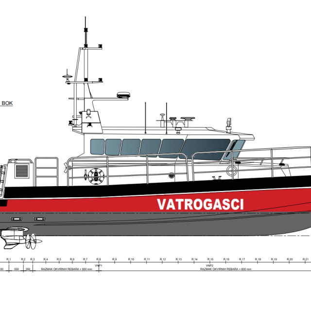 <p>Vatrogasno plovilo koje za za Vatrogasnu zajednicu zadarske županije gradi &scaron;ibensko Iskra brodogradili&scaron;te</p>