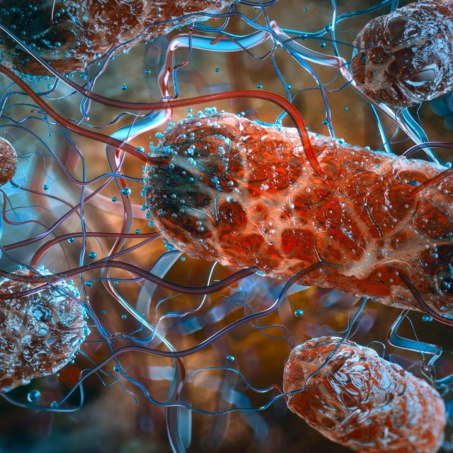 <p>Salmonella enterica bacteria, ilustracija</p>