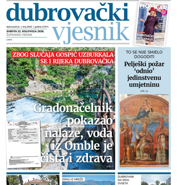 <p>Naslovnica novog broja Dubrovačkog vjesnika</p>