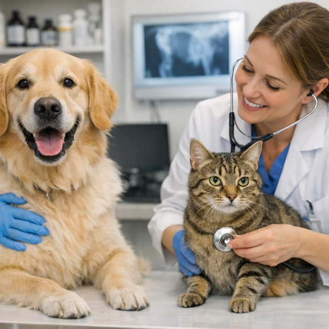 <p>daj fotografiju mačke i psa u veterinara</p>