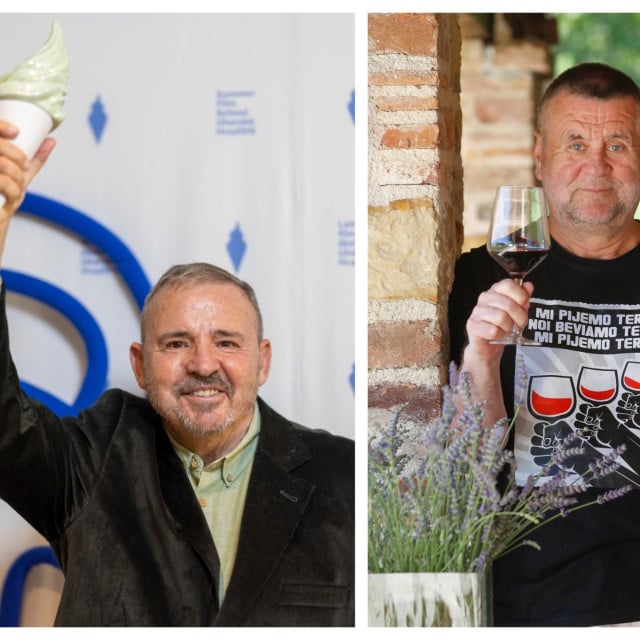<p>Redatelj Goran Marković (lijevo) i kolega Rajko Grlić (desno)</p>
