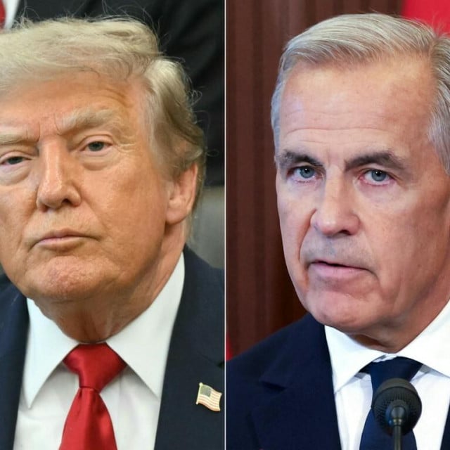 <p>Donald Trump i kanadski premijer Mark Carney</p>