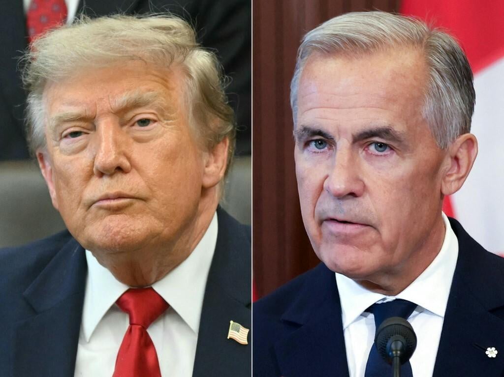 <p>Donald Trump i kanadski premijer Mark Carney</p>