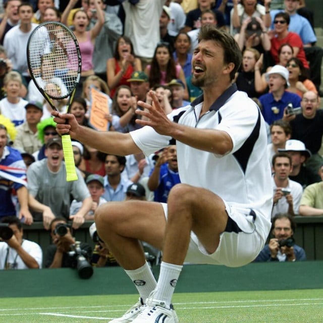 <p>Trenutak kada je Goran Ivani&scaron;ević osvojio Wimbledon 2001. godine</p>