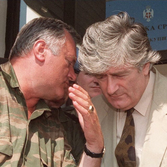 <p>Ratko Mladić i Radovan Karadžić 1993. godine na Palama</p>
