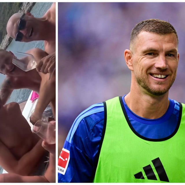 <p>Džeko s ekipom na ljetovanju&nbsp;</p>