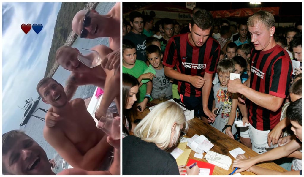 <p>Džeko s ekipom na ljetovanju (2026.) i 2013. na Torcida kupu</p>
