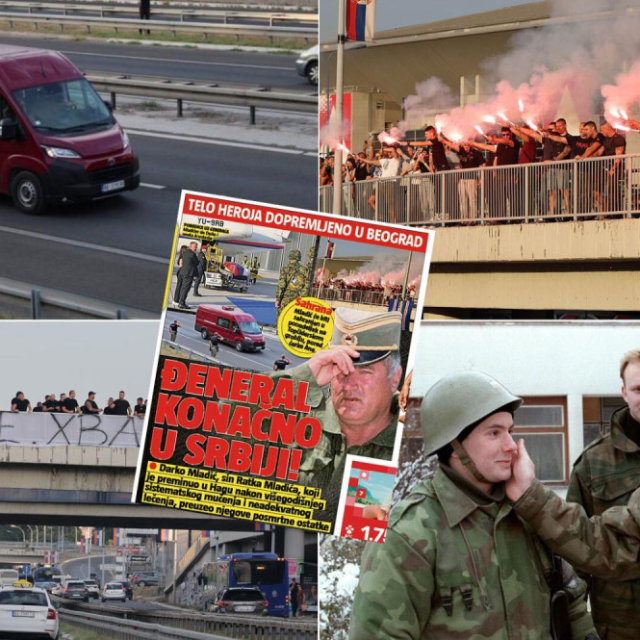 <p>Doček tijela ratnog zločinca Ratka Mladića u Beogradu<br>
&nbsp;</p>