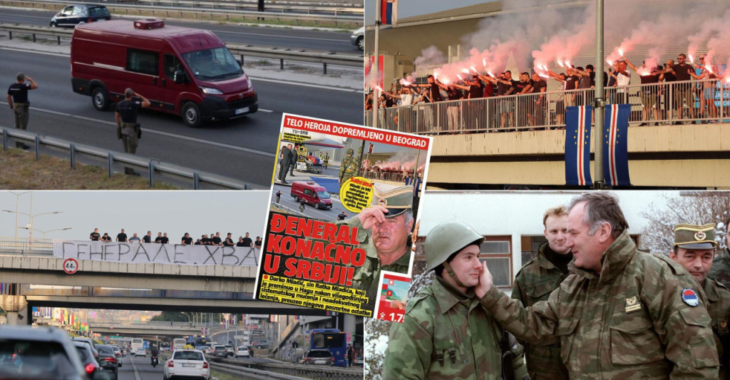 <p>Doček tijela ratnog zločinca Ratka Mladića u Beogradu<br>
&nbsp;</p>