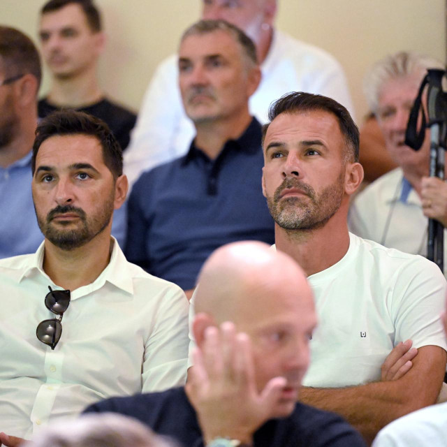 <p>Marijan Budimir i Mate Bilić na komemoraciji Ivanu Gudelju</p>