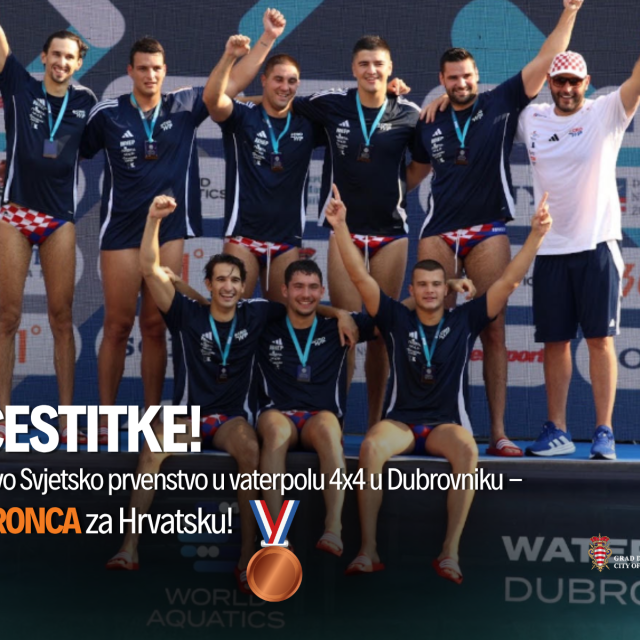 <p>Povodom osvajanja brončane medalje na prvom Svjetskom prvenstvu 4x4 koji se održao u dubrovačkom Portu, gradonačelnik Mato Franković uputio je čestitku vaterpolskom klubu Jug.</p>