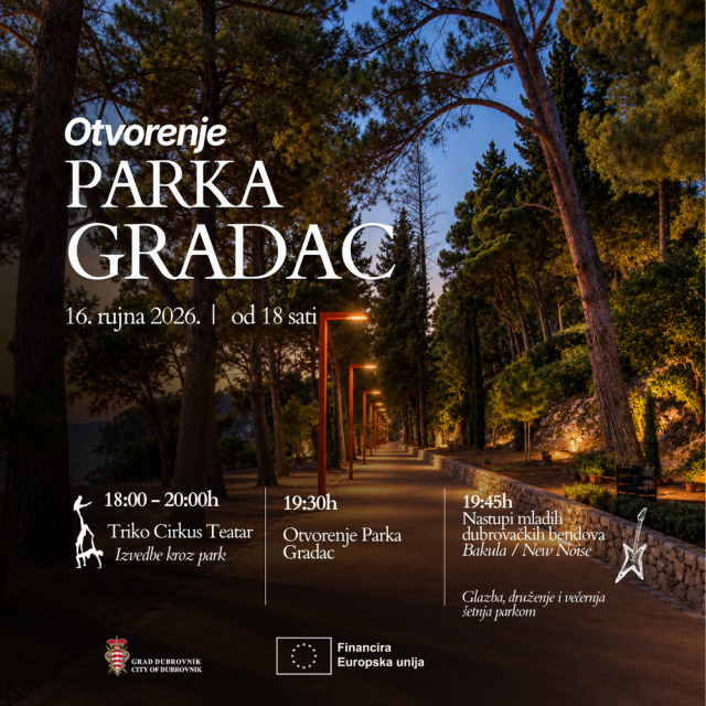 <p>Svečano otvaranje obnovljenog Parka Gradac</p>