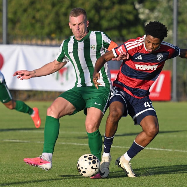 <p>Vardarac, 080926.<br>
V Arena.<br>
Nogometna utakmica 1/16 finala Hrvatskog nogometnog kupa, NK Vardarac - HNK Hajduk.<br>
Na fotografiji: Peter Nnaemeka Ugwuodo.<br>