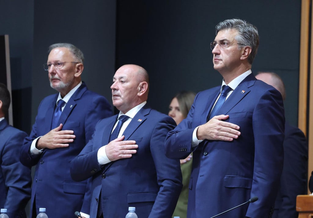<p>Davor Bozinovic, Tomo Medved i Andrej Plenkovic</p>
