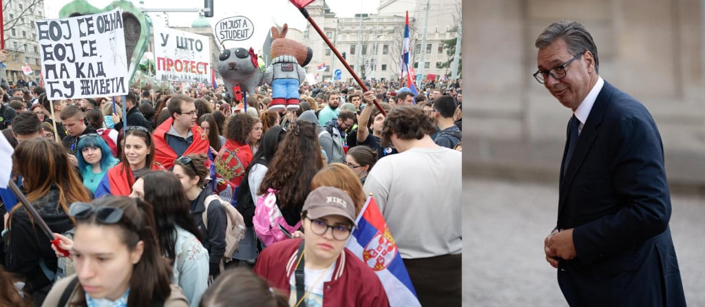 <p>Studentski prosvjedi u Beogradu, Aleksandar Vučić</p>