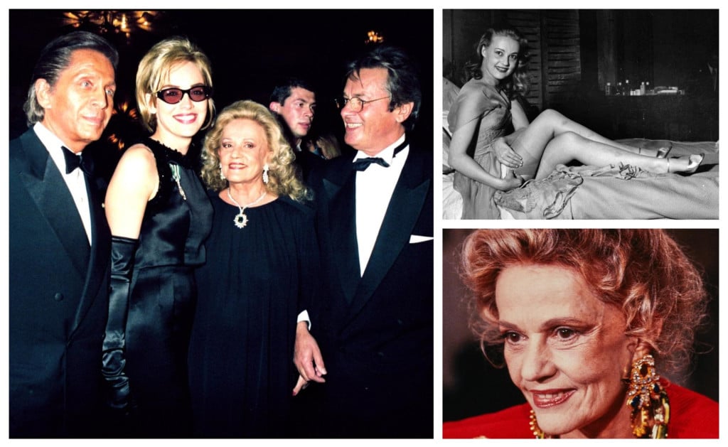 <p>Jeanne Moreau u dru&scaron;tvu Sharon Stone, dizajnera Valentina i Alaina Delona (lijevo), u kazali&scaron;noj predstavi na početku karijere (gore desno)</p>