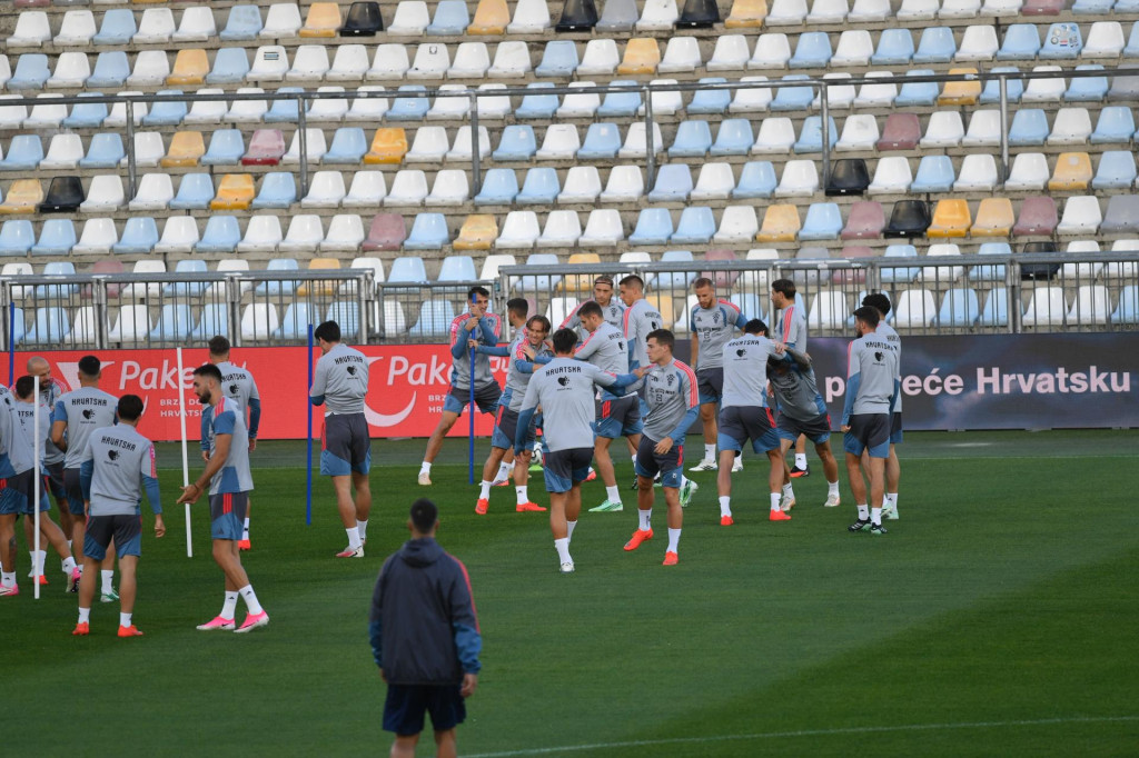 <p>Trening hrvatske nogometne reprezentacije na Rujevici</p>