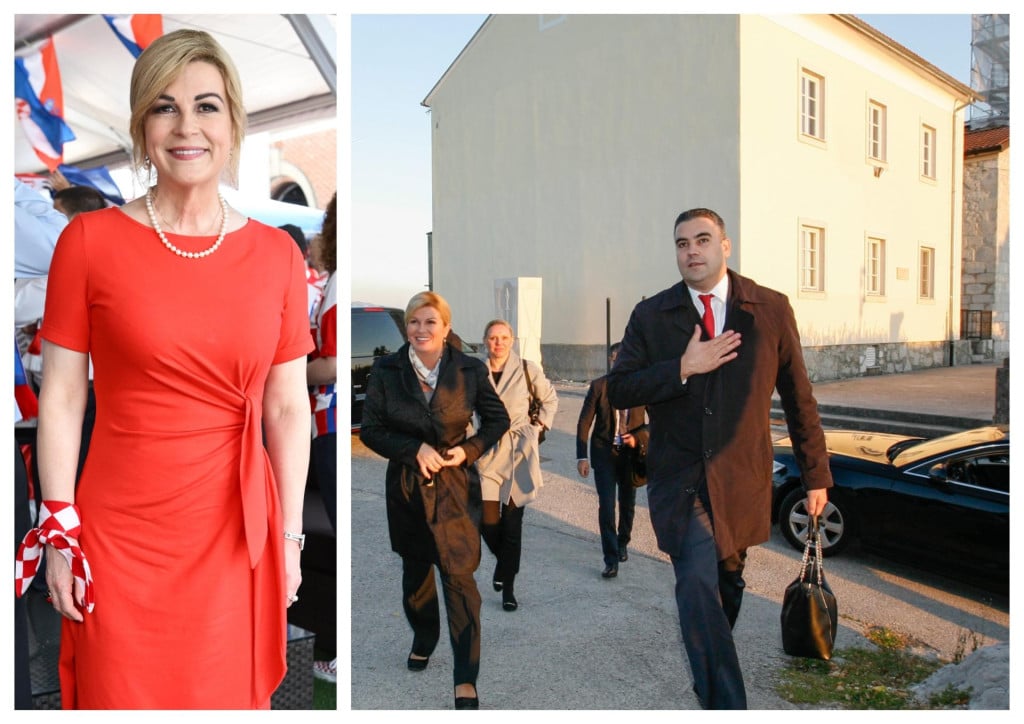 <p>Kolinda Grabar-Kitarović (desno na manifestaciji Grobnička jesen u svome kraju)</p>