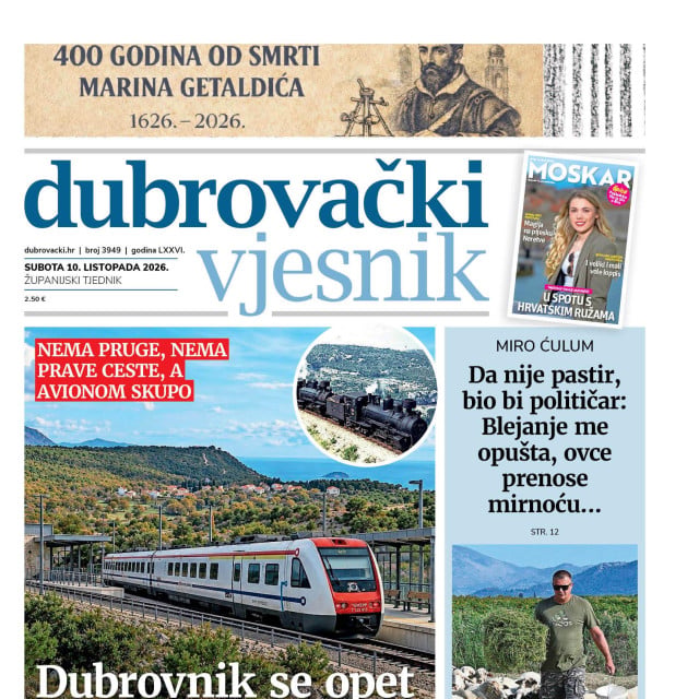 <p>Naslovnica novog broja Dubrovačkog vjesnika</p>